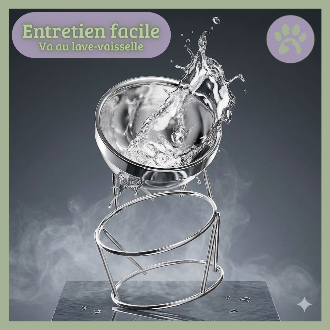 Gamelle-Chat-Surelevee-Acier-Inoxydable-Felinox-entretien