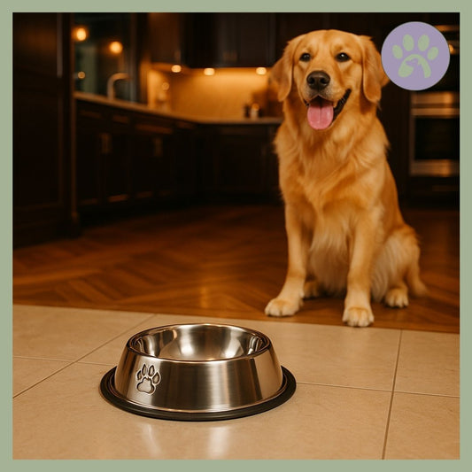 Gamelle-chien-Inoxsafe-chien-attend-repas