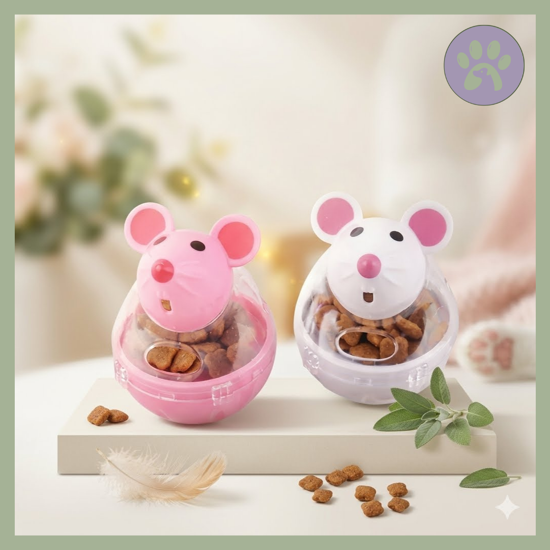 Gamelle-lente-Slow-Mice-Rose-blanc