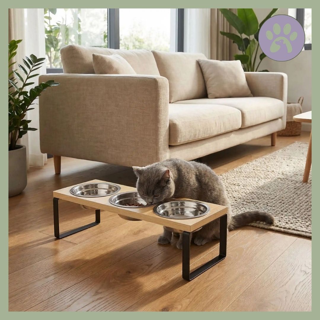 Gamelle chat sureleve acier inoxydable