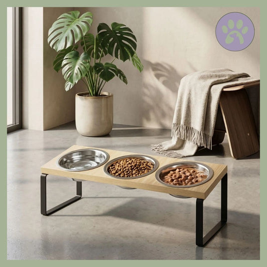 Gamelle chat surélevée inox