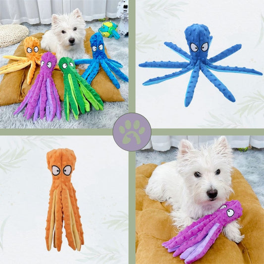 Peluche pour chien | Squeaky-Pet™ Pieuvre