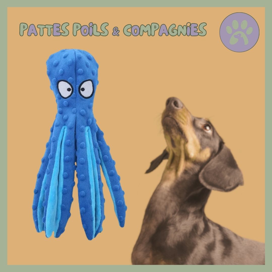 Peluche pour chien | Squeaky-Pet™ Pieuvre