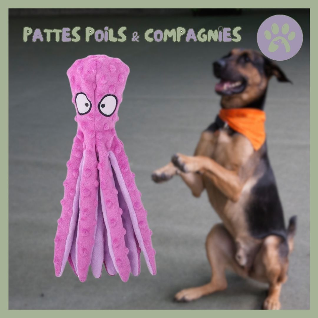 Peluche pour chien | Squeaky-Pet™ Pieuvre