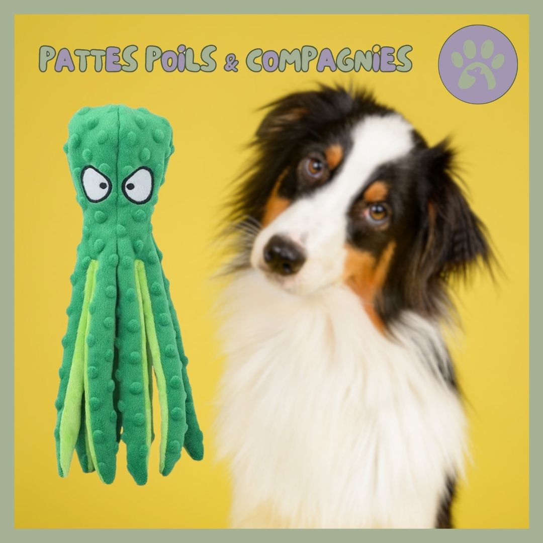 Peluche pour chien | Squeaky-Pet™ Pieuvre