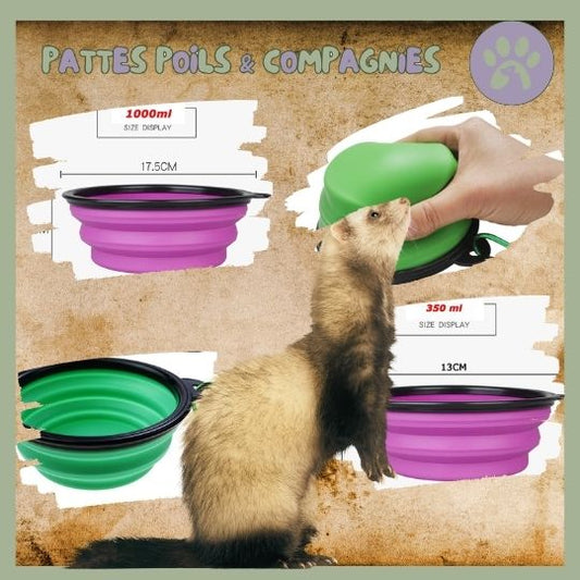 Gamelle de voyage pour furet | Travel - Bowl™ - Pattes Poils & Compagnies