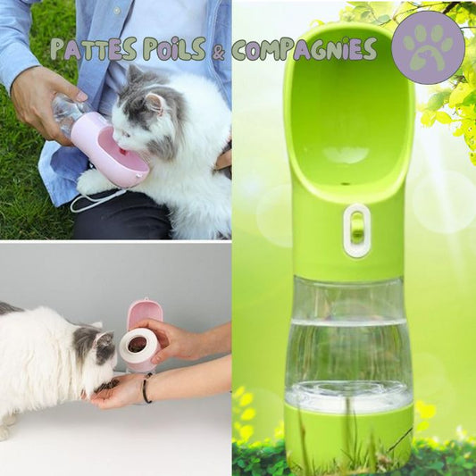 Gamelle pour chat gourde pour chat | Bottle&Bowl™ 2 en 1 - Pattes Poils & Compagnies